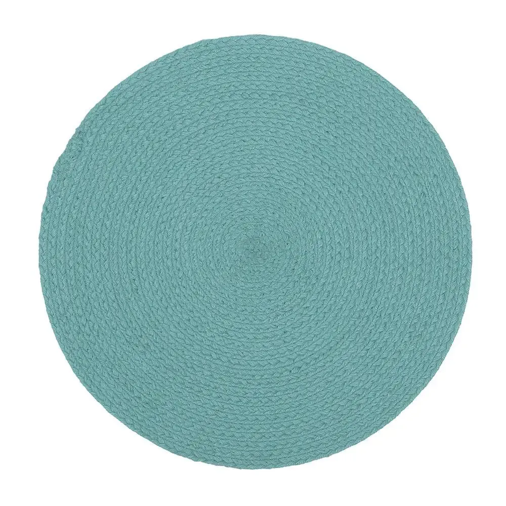 Turquoise Cotton Round Placemat Set Of 2