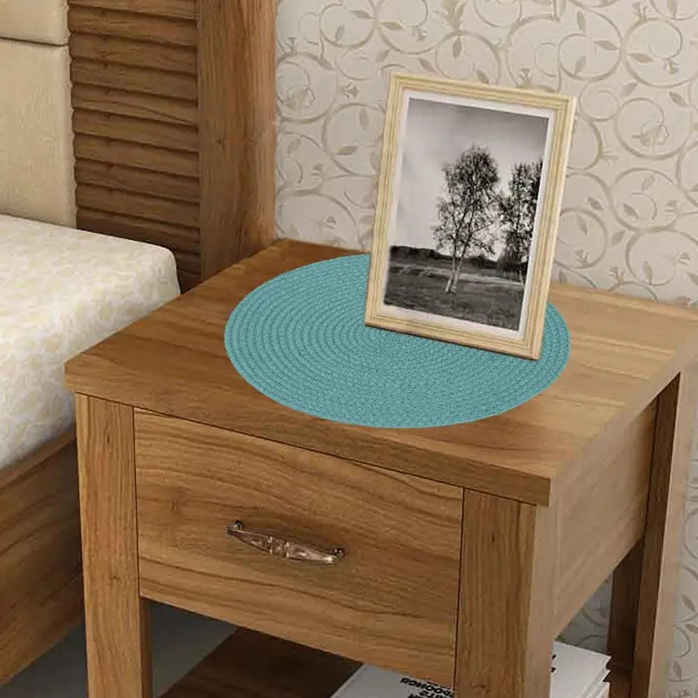 Turquoise Cotton Round Placemat Set Of 2