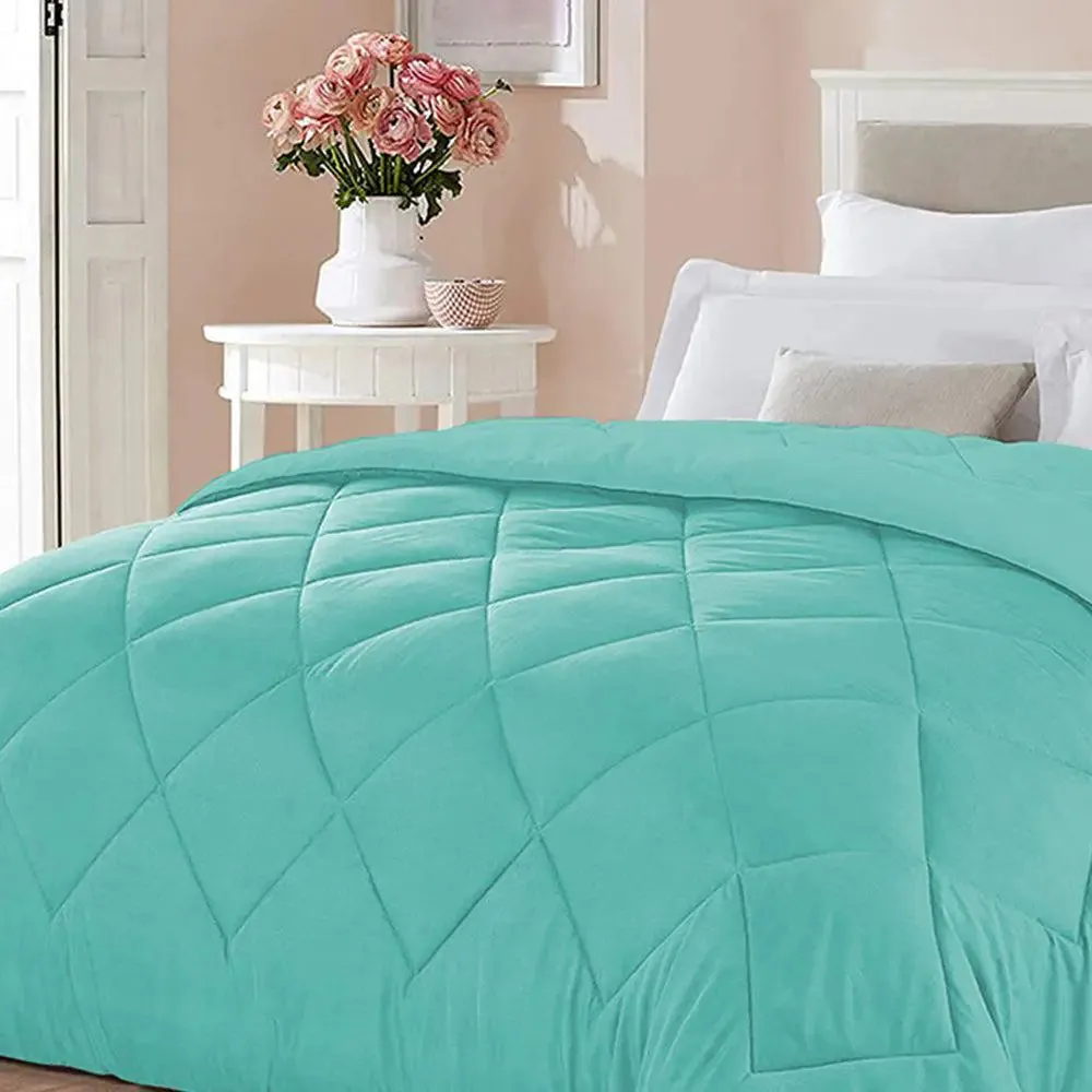 Turquoise Densely Quilted Double Bed Comforter