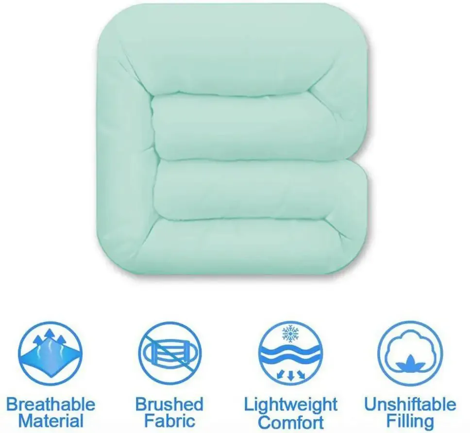 Turquoise Densely Quilted Double Bed Comforter