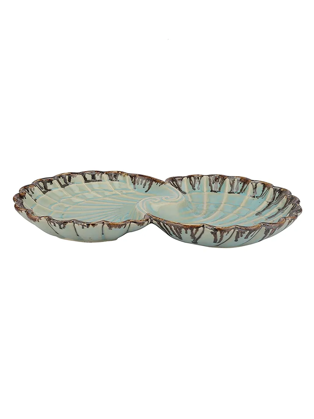 Turquoise Shell Patterned Fruit Platter