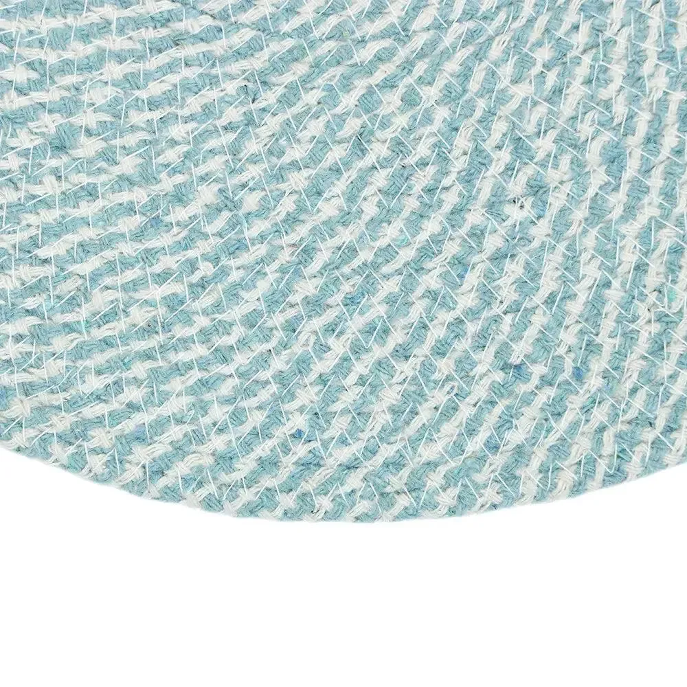 Turquoise Soft Cotton Round Placemat Set Of 2