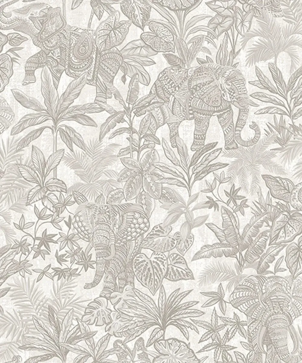 Tusker Trail Textured Premium Wallpaper- Paradise Collection green