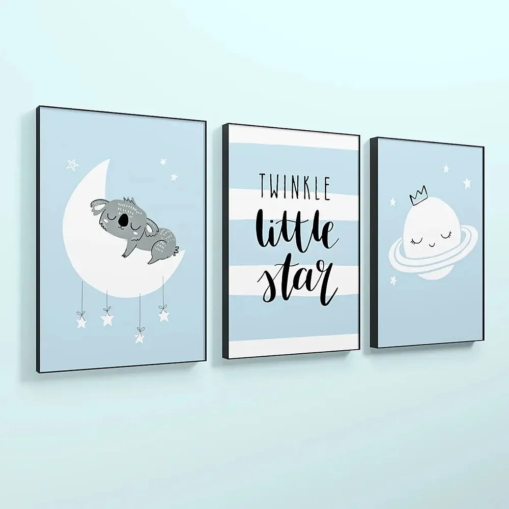 Twinkle Little Star Nursery Wall Art Set of 3
