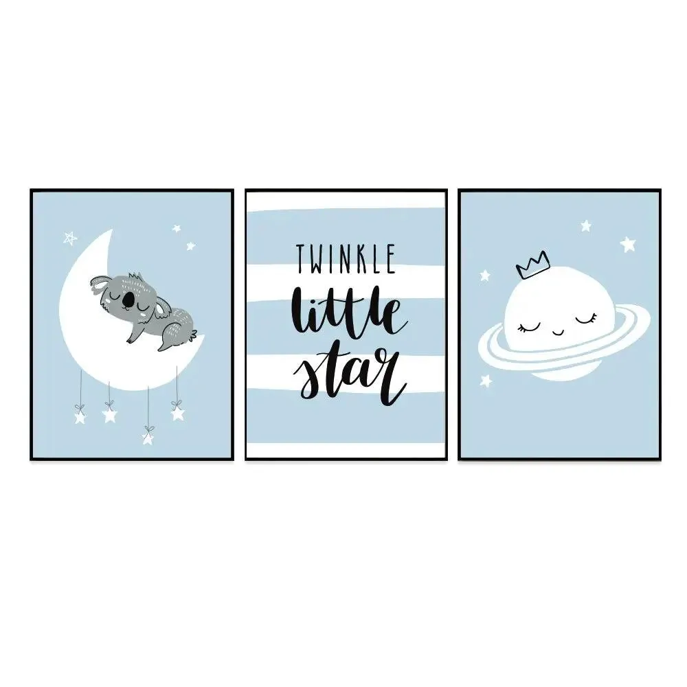 Twinkle Little Star Nursery Wall Art Set of 3