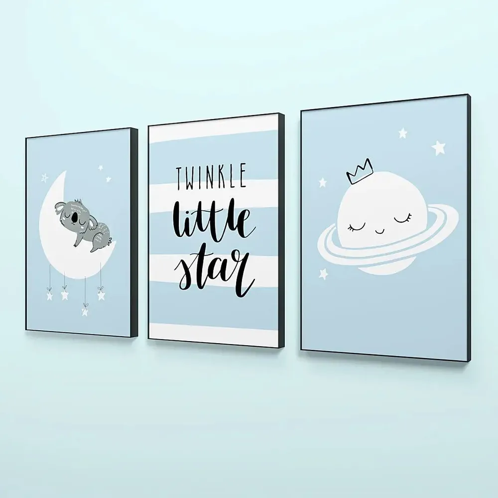 Twinkle Little Star Nursery Wall Art Set of 3