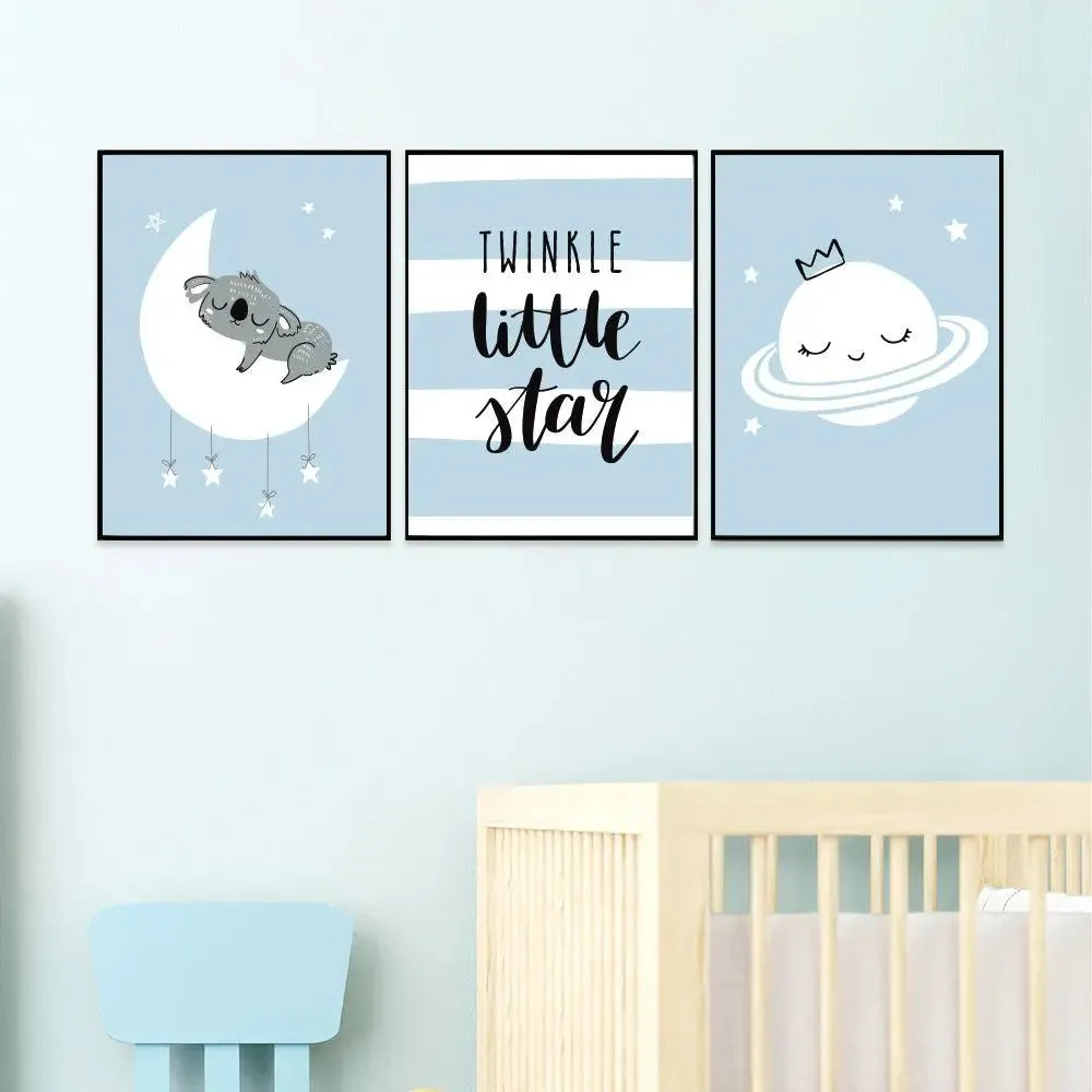 Twinkle Little Star Nursery Wall Art Set of 3