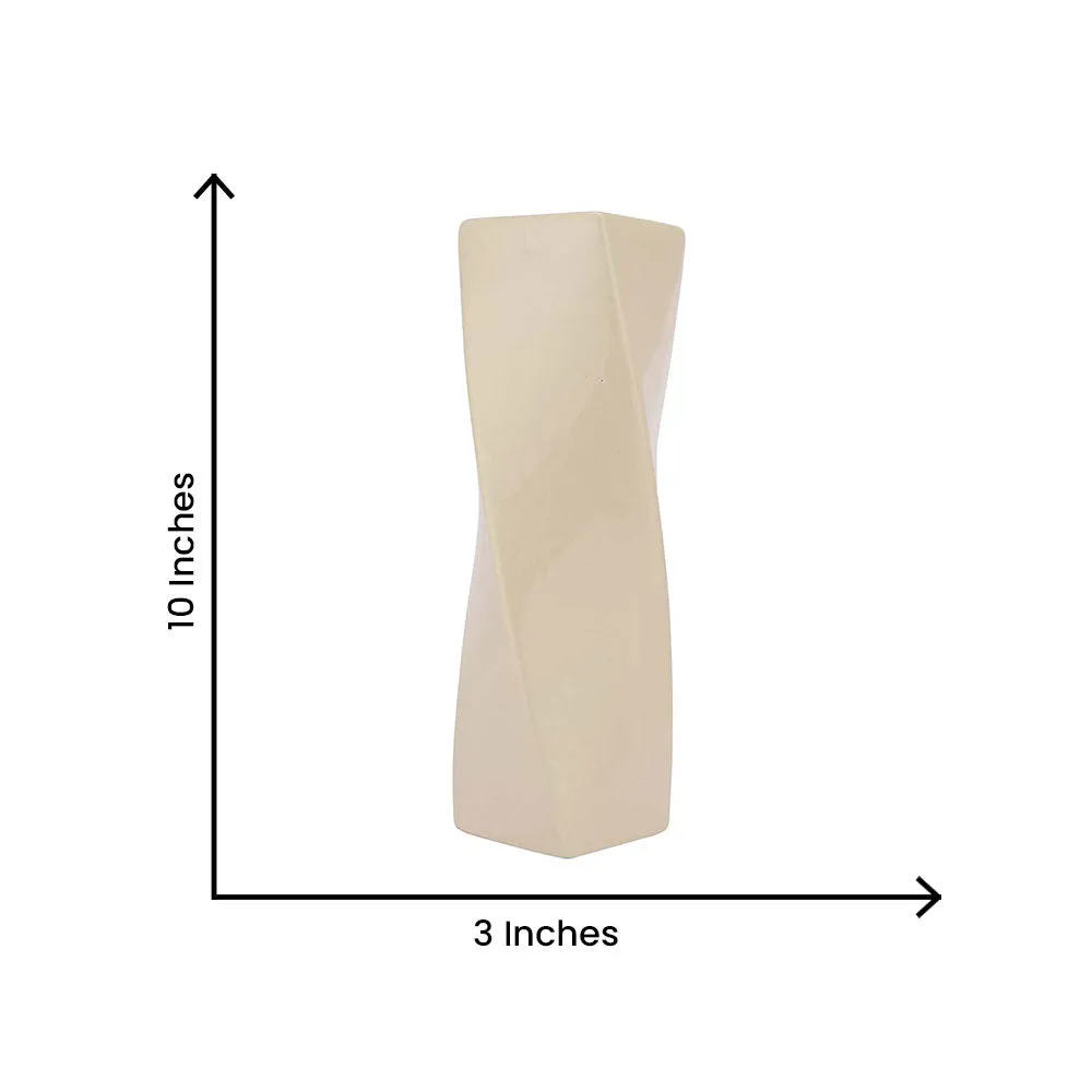 Twisting Style Designer Ceramic Flower Vase Single Piece