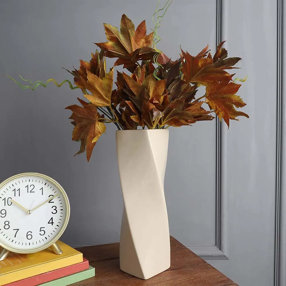 Twisting Style Designer Ceramic Flower Vase Single Piece