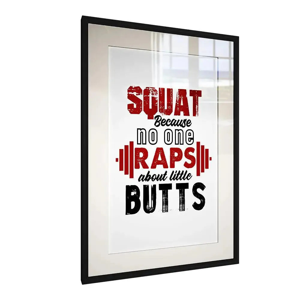 Typographic Gym Framed Wall Art / Gym Decor