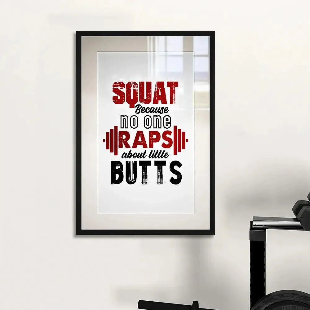 Typographic Gym Framed Wall Art / Gym Decor