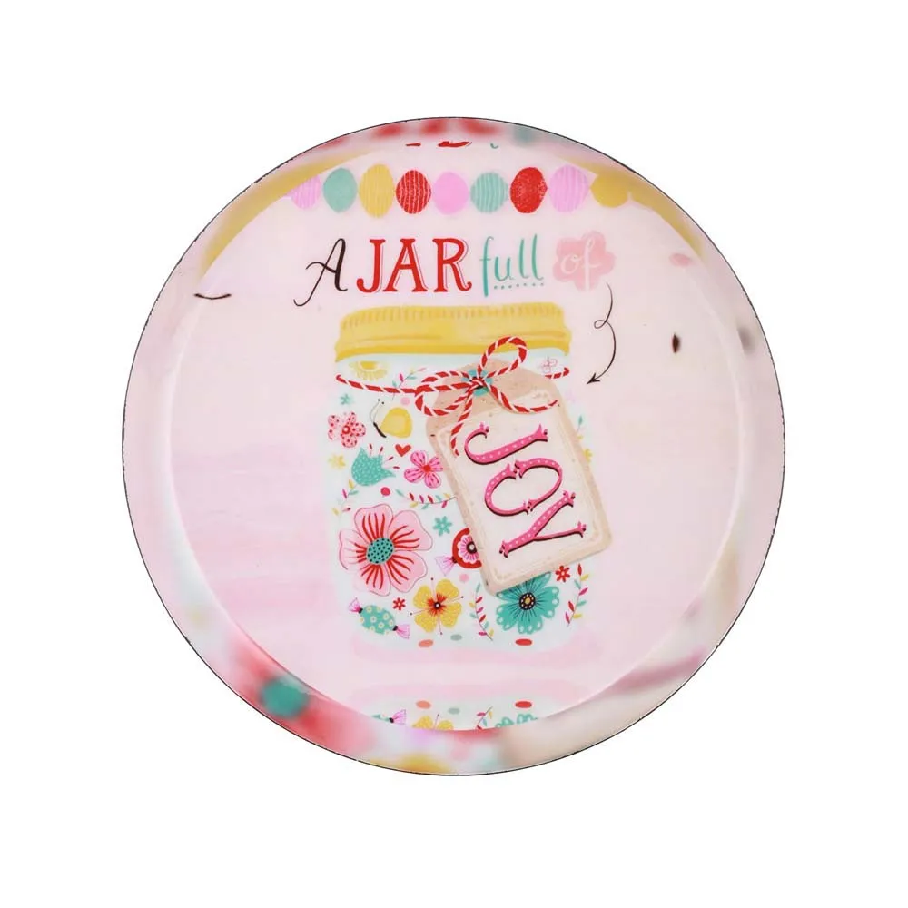 Typographic 'Joyful' Premium Decorative Metal Wall Plate (10 Inches)