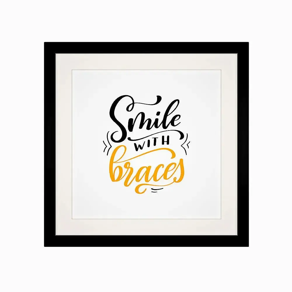Typographic Quirky Framed Art for Dentist's Office