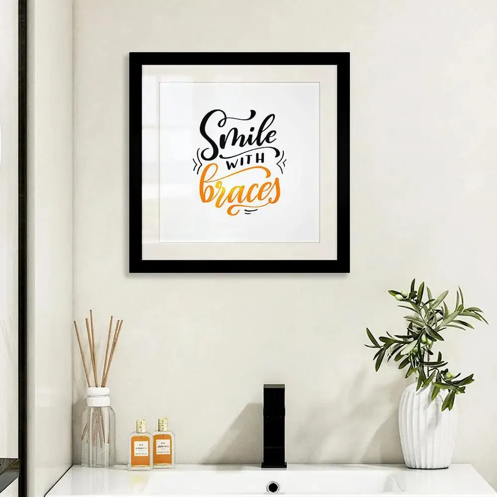 Typographic Quirky Framed Art for Dentist's Office