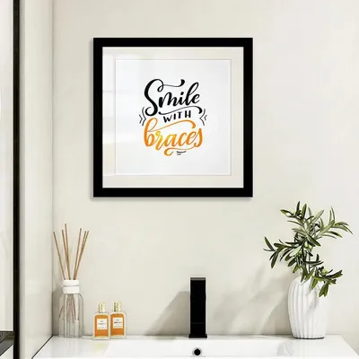 Typographic Quirky Framed Art for Dentist's Office