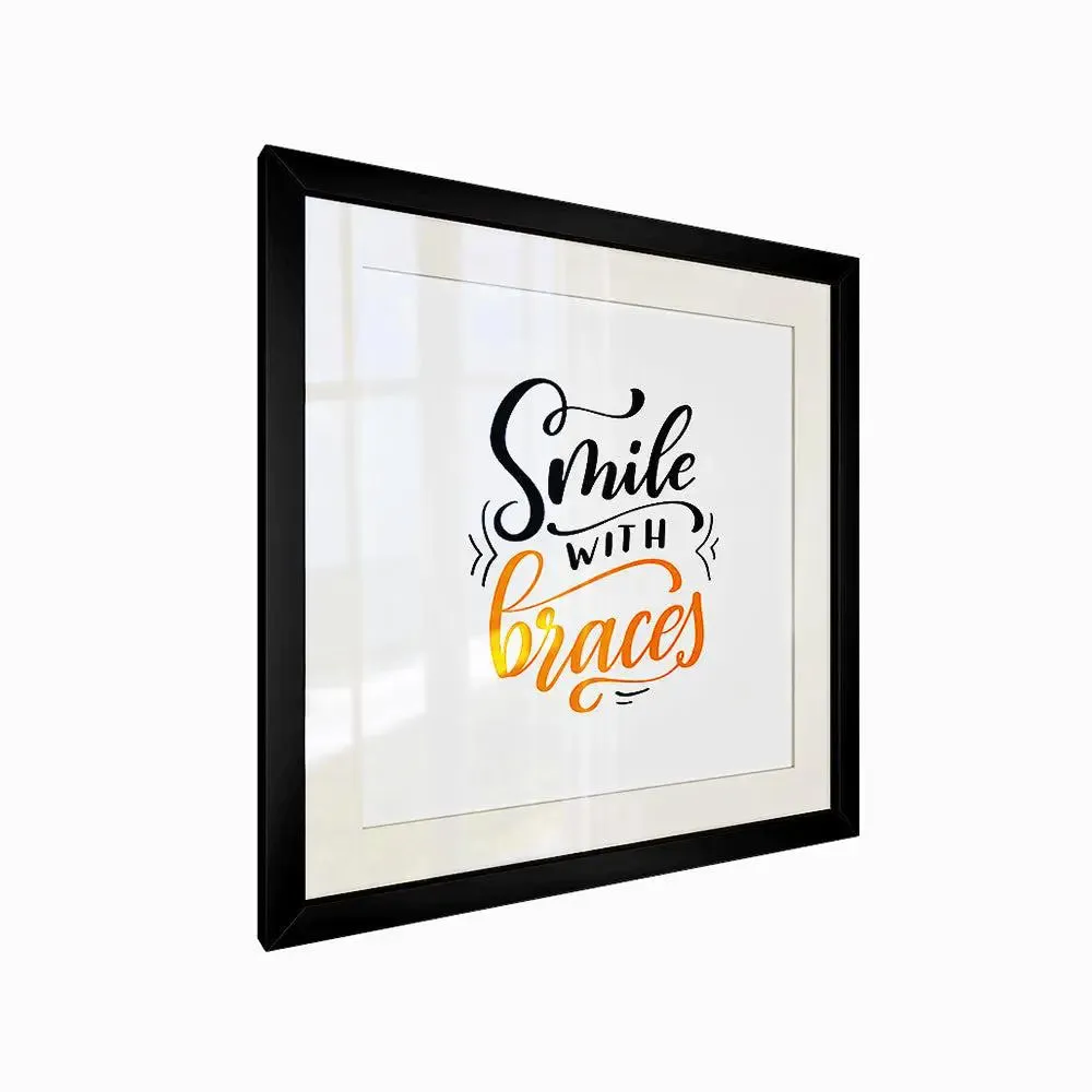 Typographic Quirky Framed Art for Dentist's Office