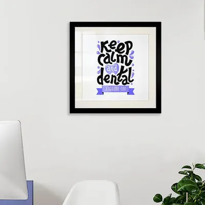 Typographic Quirky Framed Wall Art for Dentist's Office