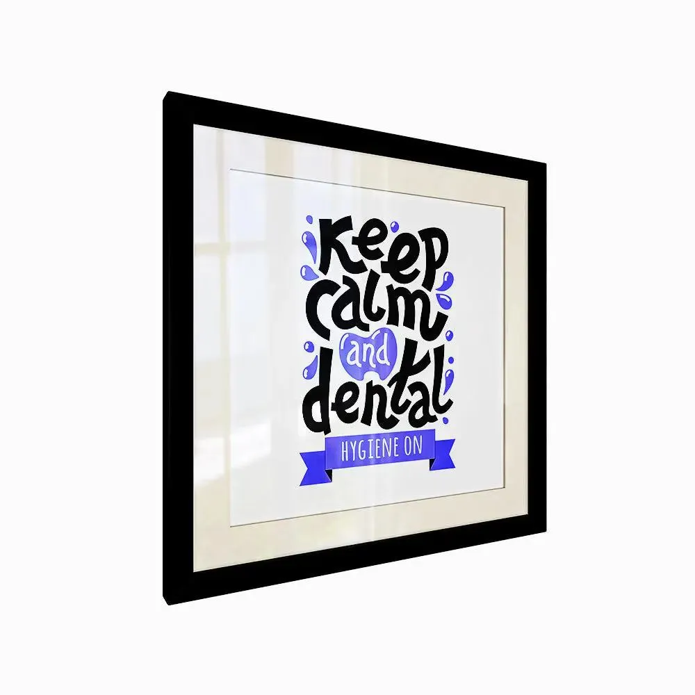 Typographic Quirky Framed Wall Art for Dentist's Office
