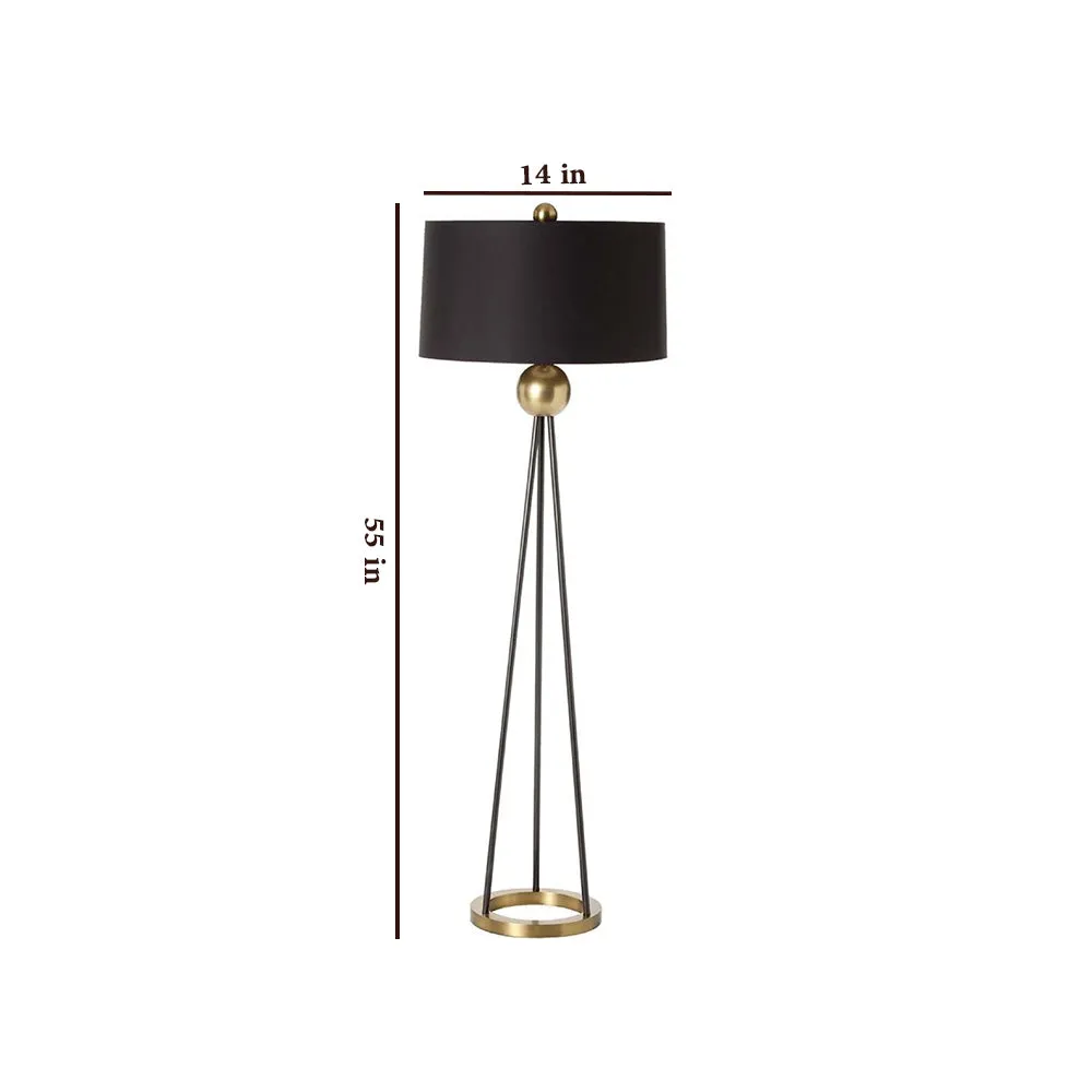 Ultra Luxurious Matte Black & Gold Floor Lamp