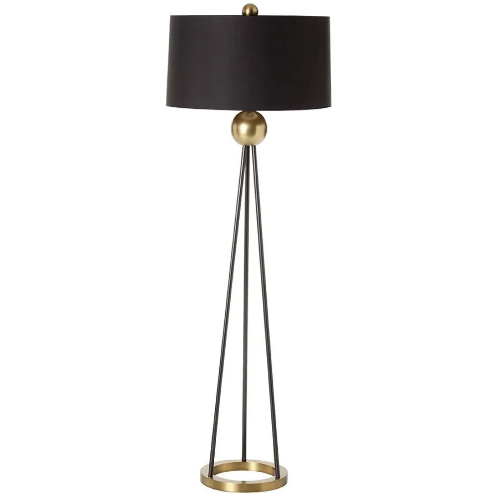 Ultra Luxurious Matte Black & Gold Floor Lamp
