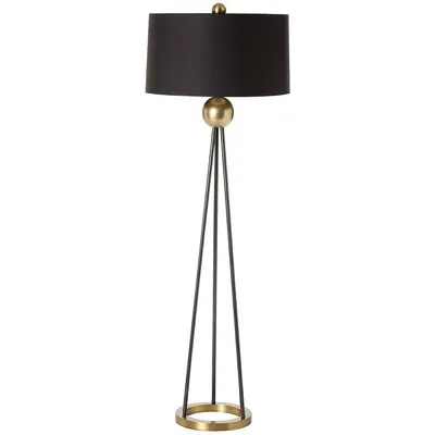 Ultra Luxurious Matte Black & Gold Floor Lamp