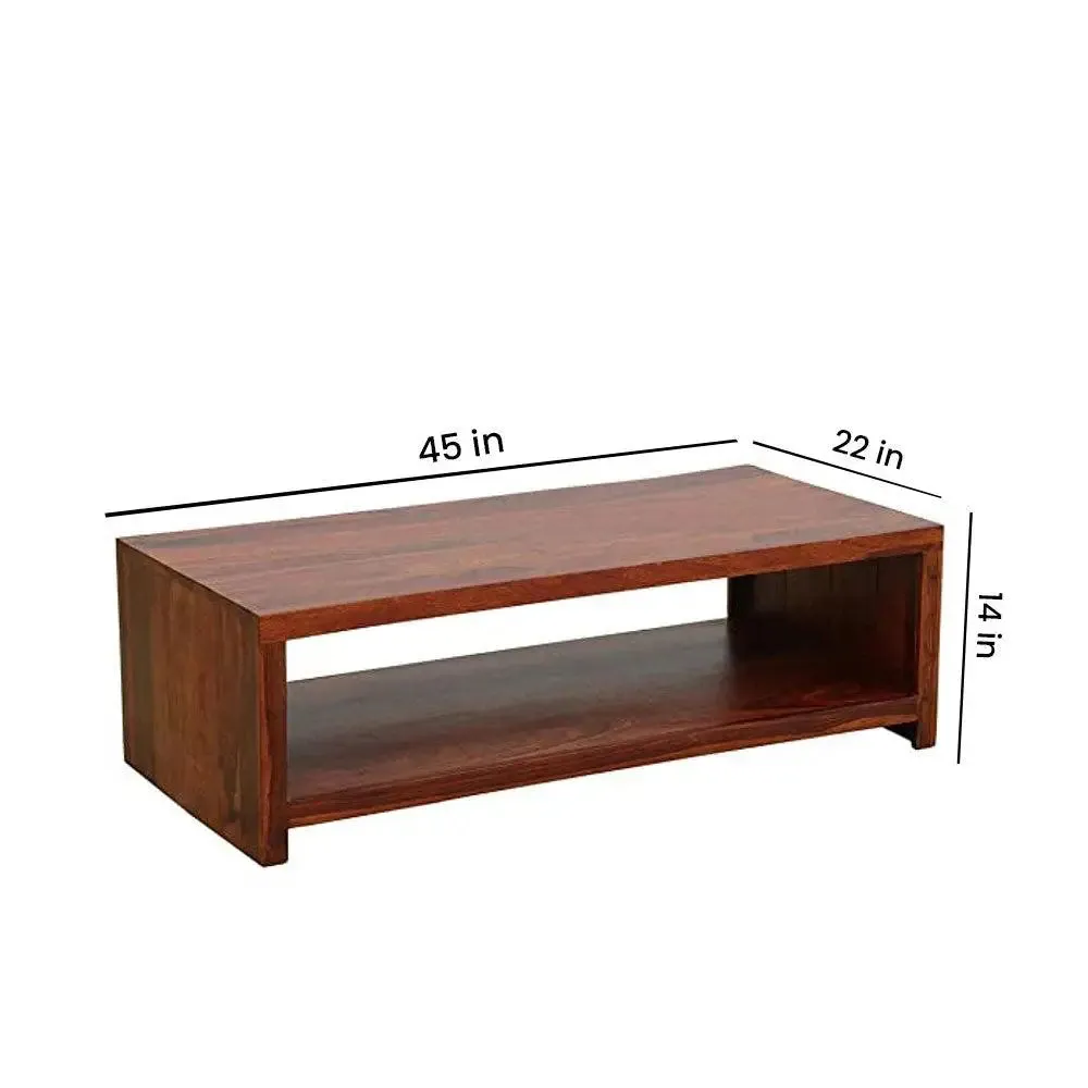 Ultra Modern Rectangular Shaped  Sheesham Wood Center Table