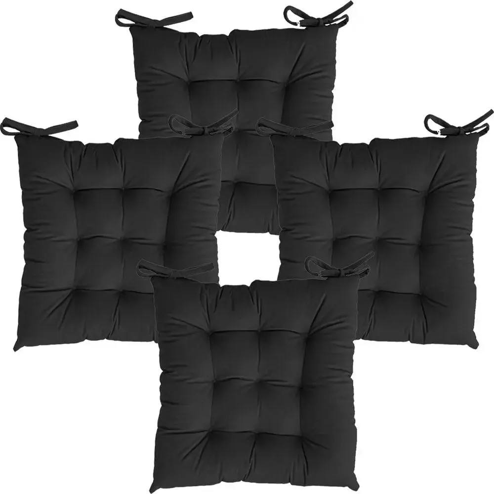 Ultra-Soft Solid cushions Microfiber Chair Pad/ Chair Cushion - 16x16 inch, Set of 4 Parrot Green