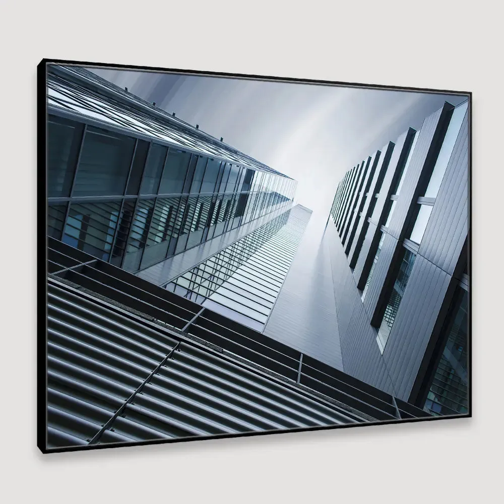 Underside panoramic Skyscrapers Framed Wall Art With Frame