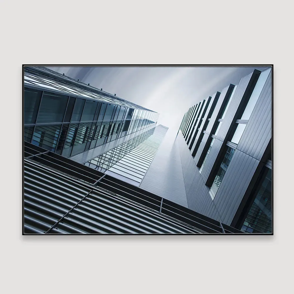 Underside panoramic Skyscrapers Framed Wall Art With Frame