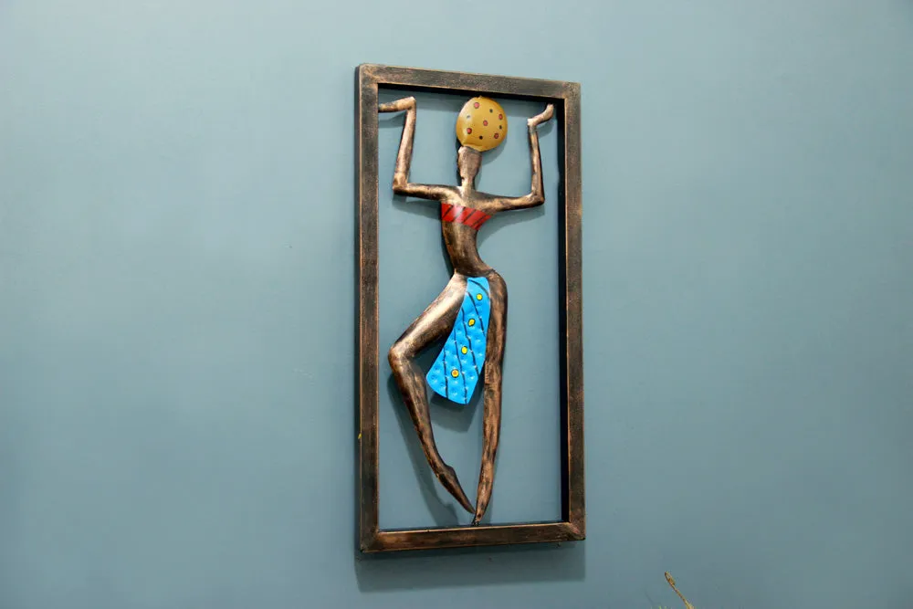Unique African Lady Iron Metal Wall Art Decor