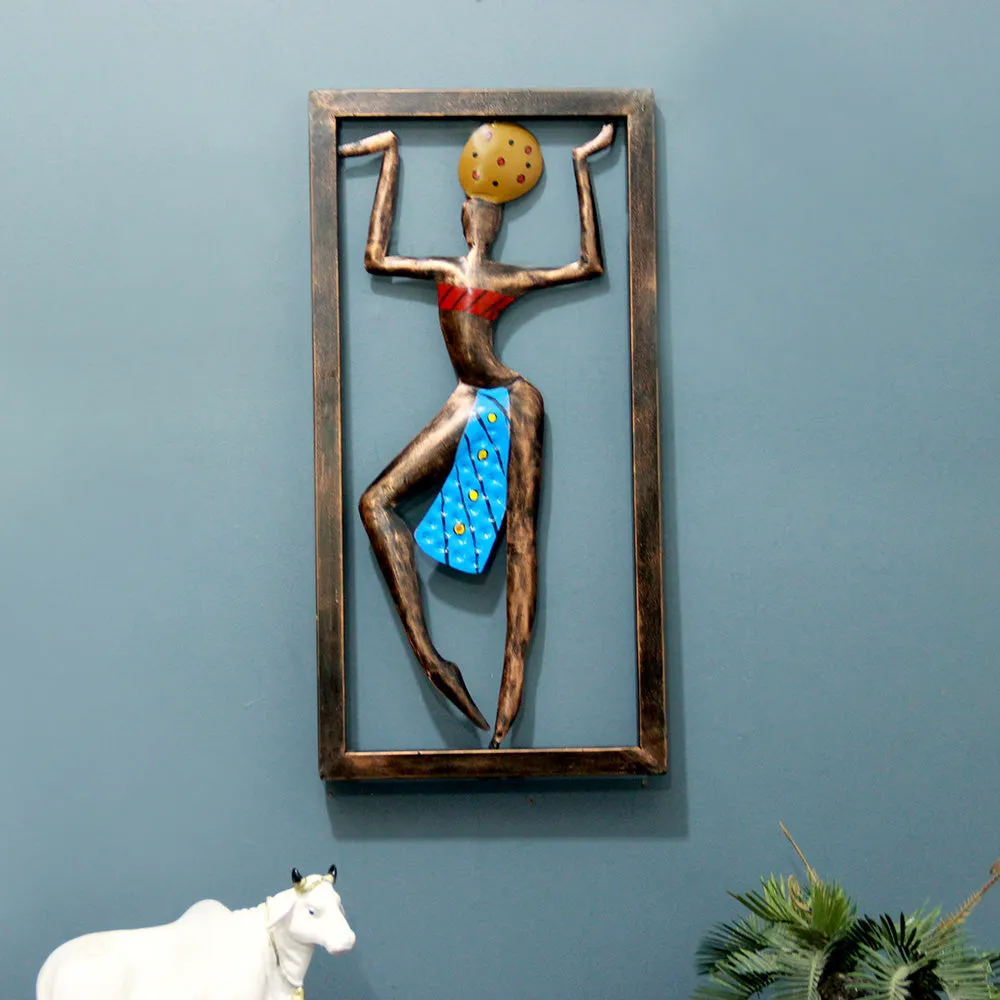 Unique African Lady Iron Metal Wall Art Decor