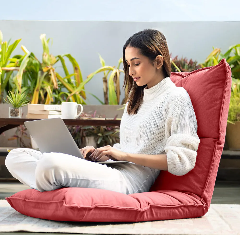 Unique Red Yoga Chair With Adjustable Back Rest