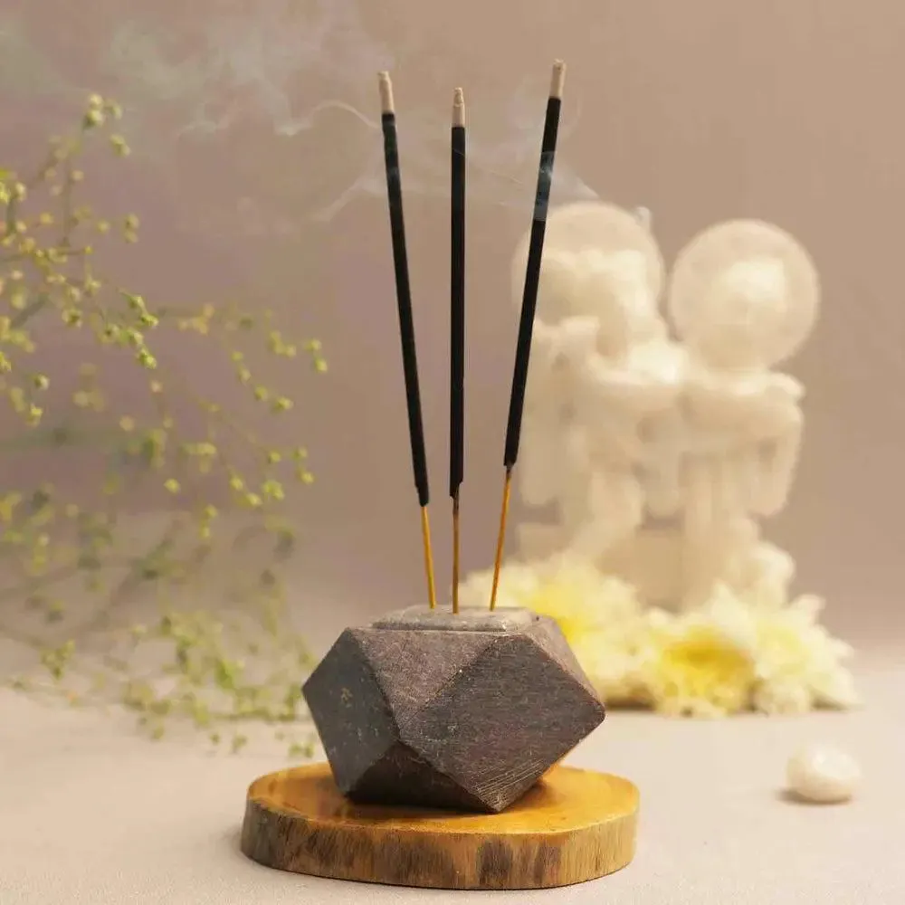 Unique-Shaped Marble Soapstone Incense Stick Holder