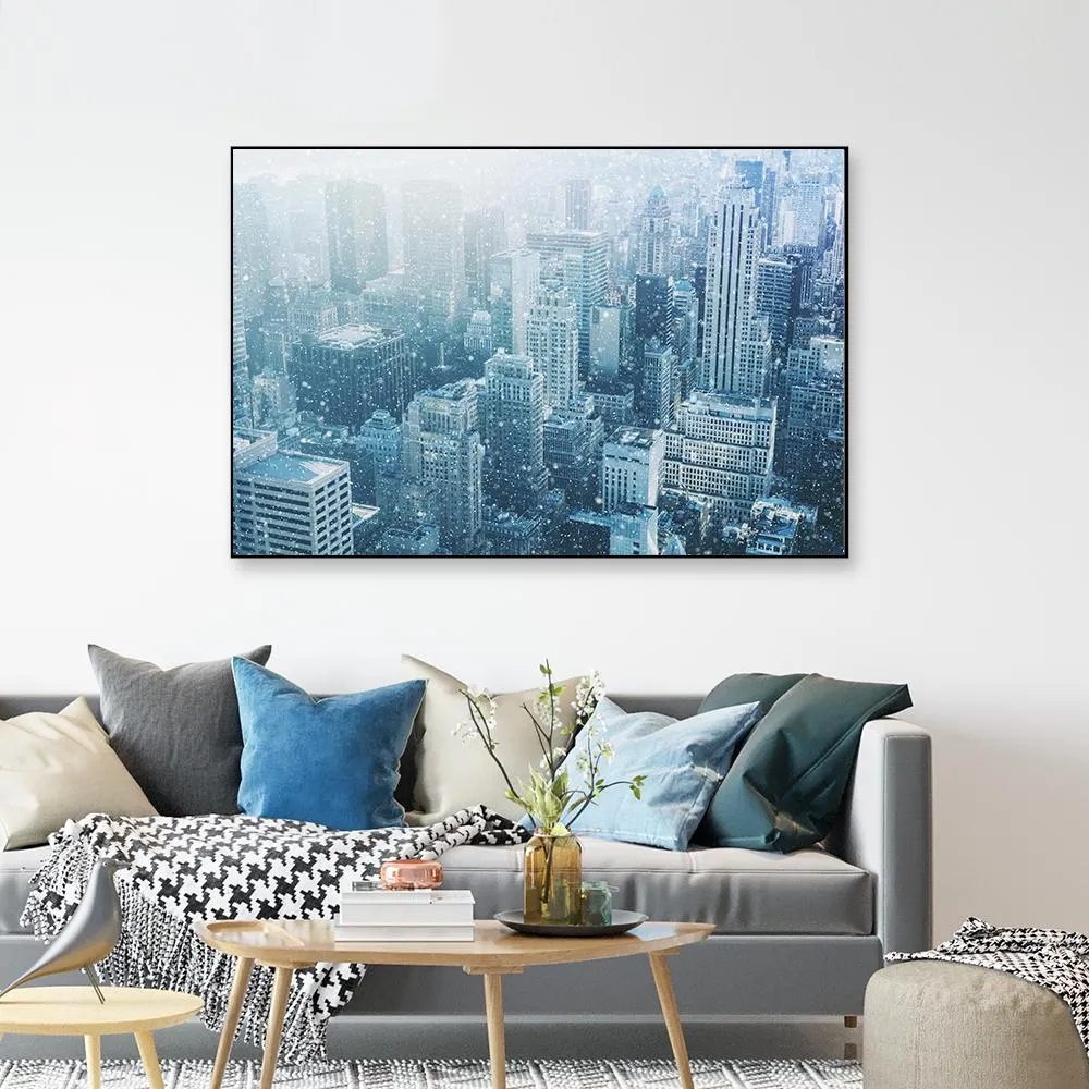 Urban Manhattan skyscraper Framed Wall art With Frame