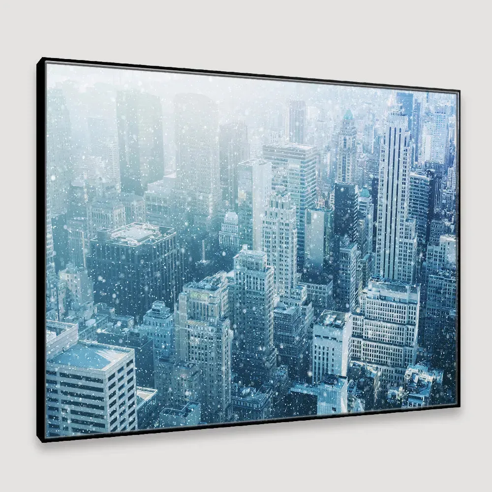 Urban Manhattan skyscraper Framed Wall art With Frame