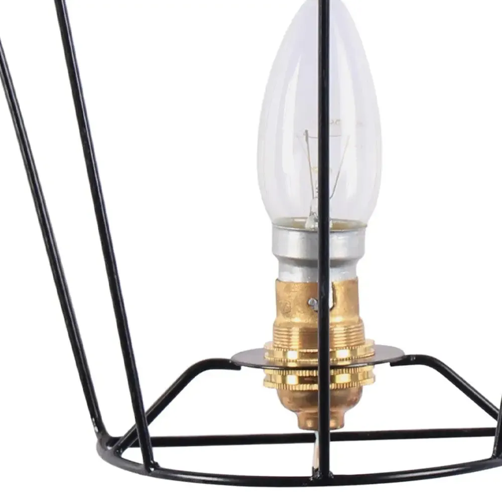 V Shape Black Wrought Iron Wall Light Fixture