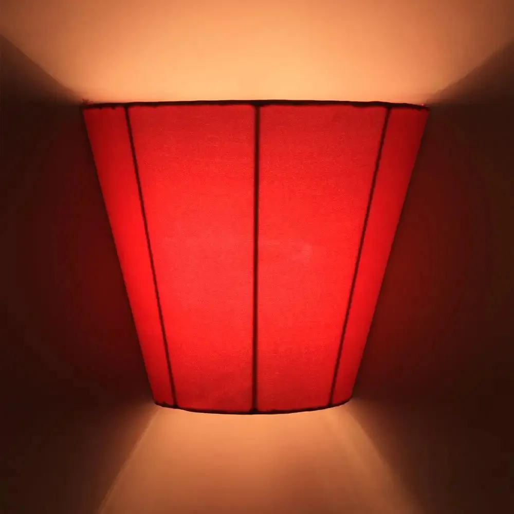 V Shape Red Cotton Wall Light Fixture