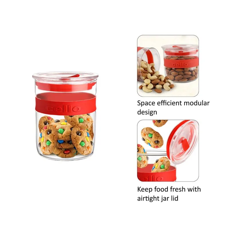 Vacu-fresh Clear Glass Container 600 ml (set of 2)