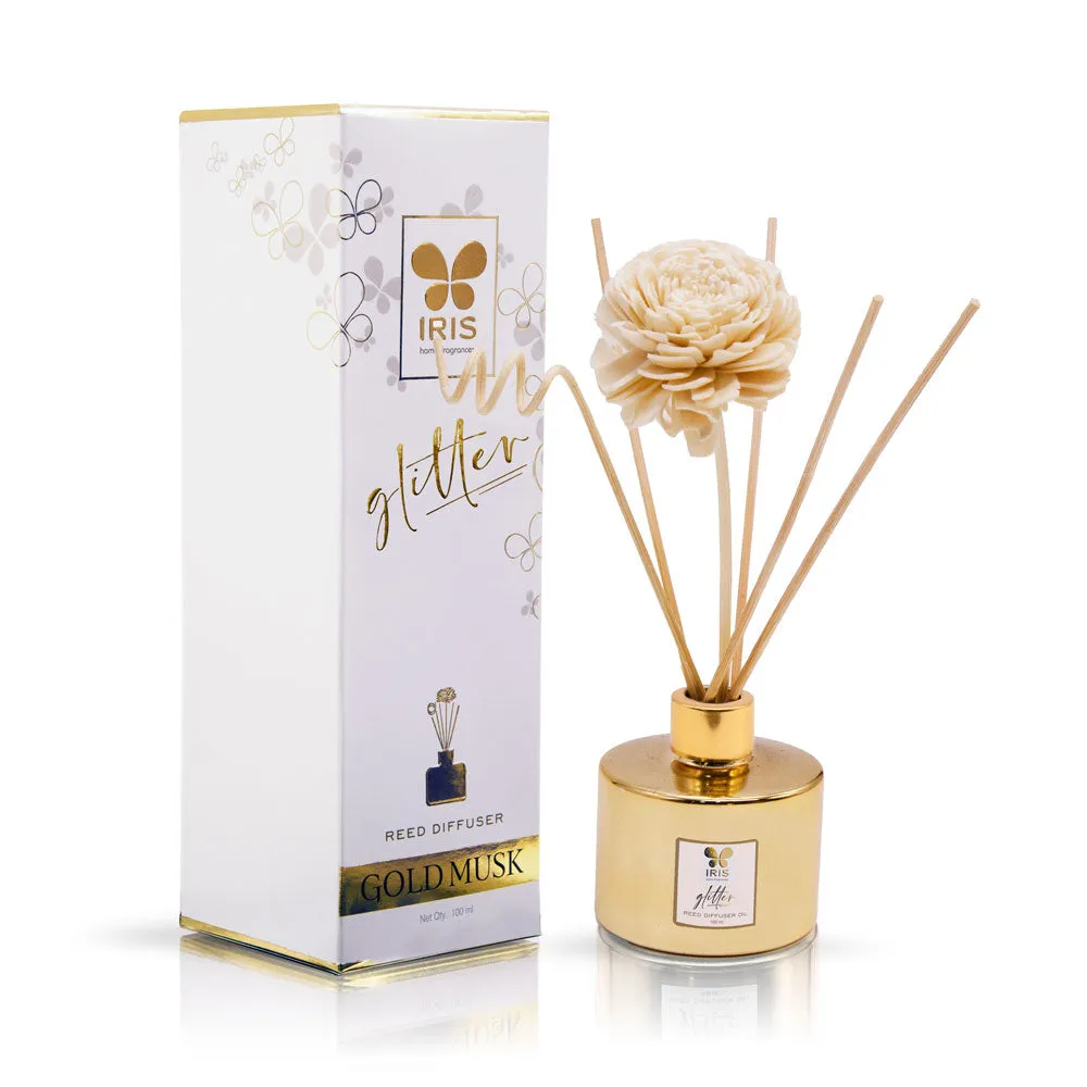 Valentine's Day Golden Musk Reed Diffuser Gift Set for Him/Her