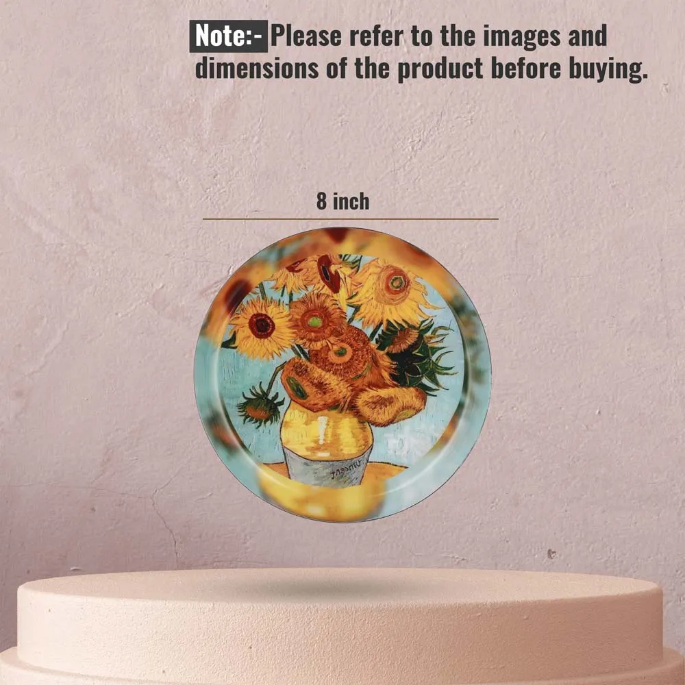 Van Gogh High-quality Metallic Wall Plate for Living Room-Small (8 Inches)