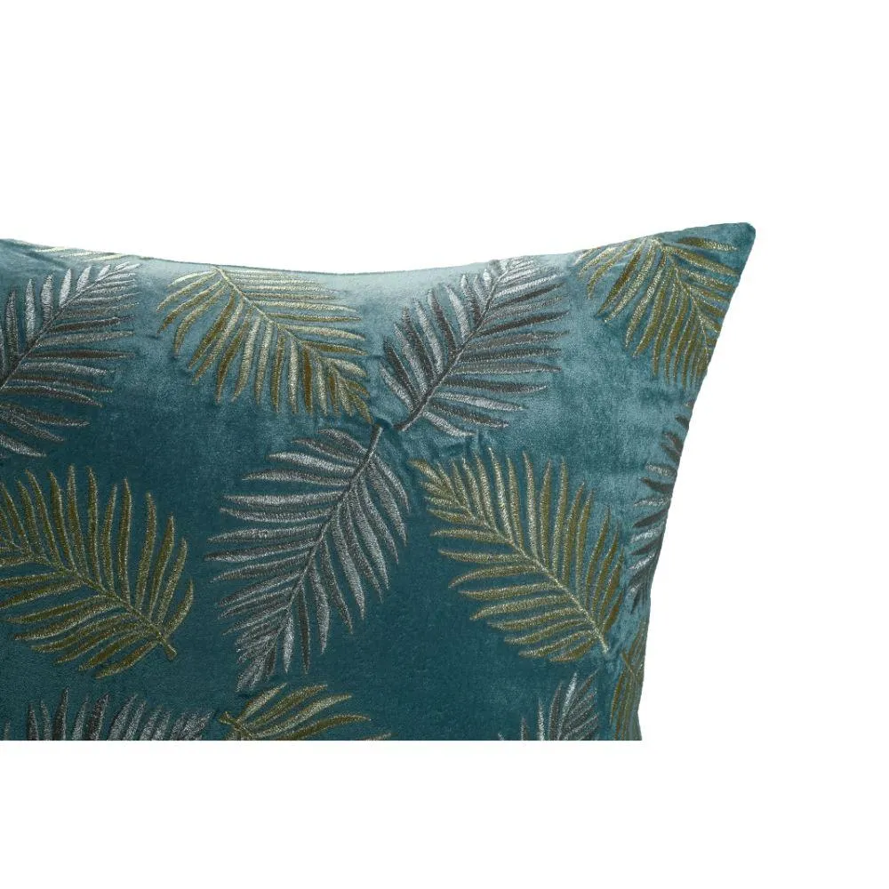 Velvel Cushion Pillow Cover with beautiful Leaves Embroidery