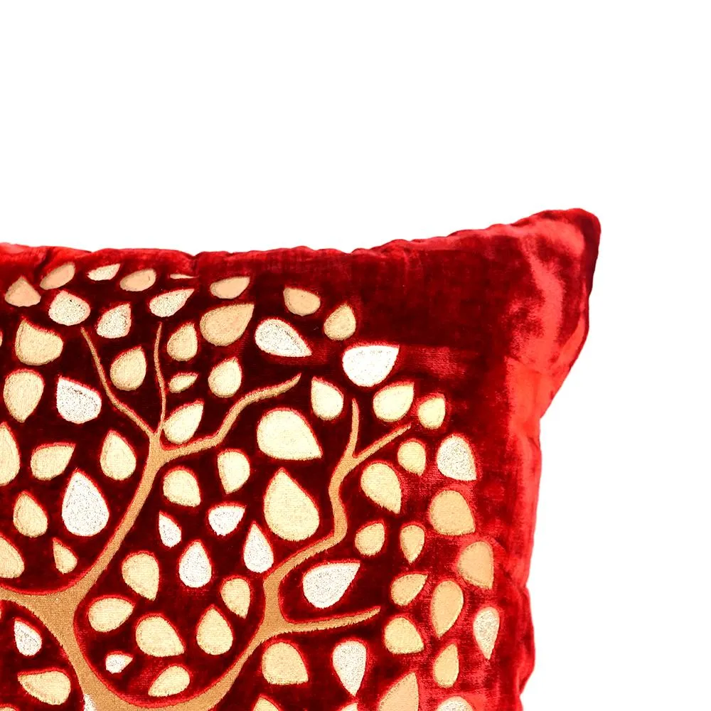 Velvet Tree Wine Cushion Cover Set of 5