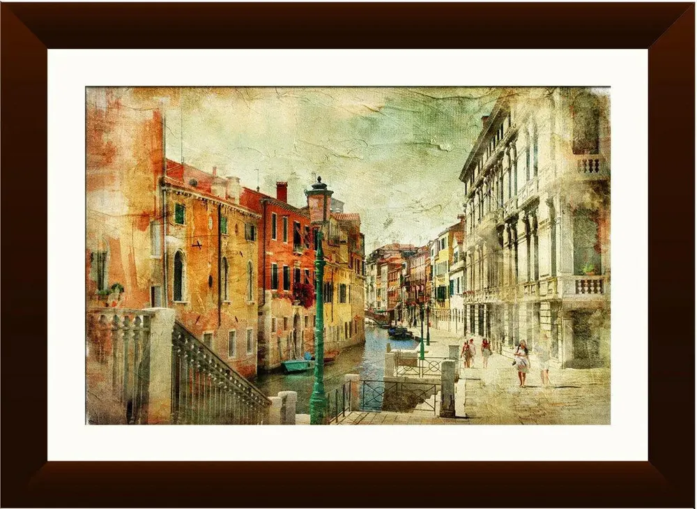 Venice City Scenery Framed Acrylic Painting Wall Hanging