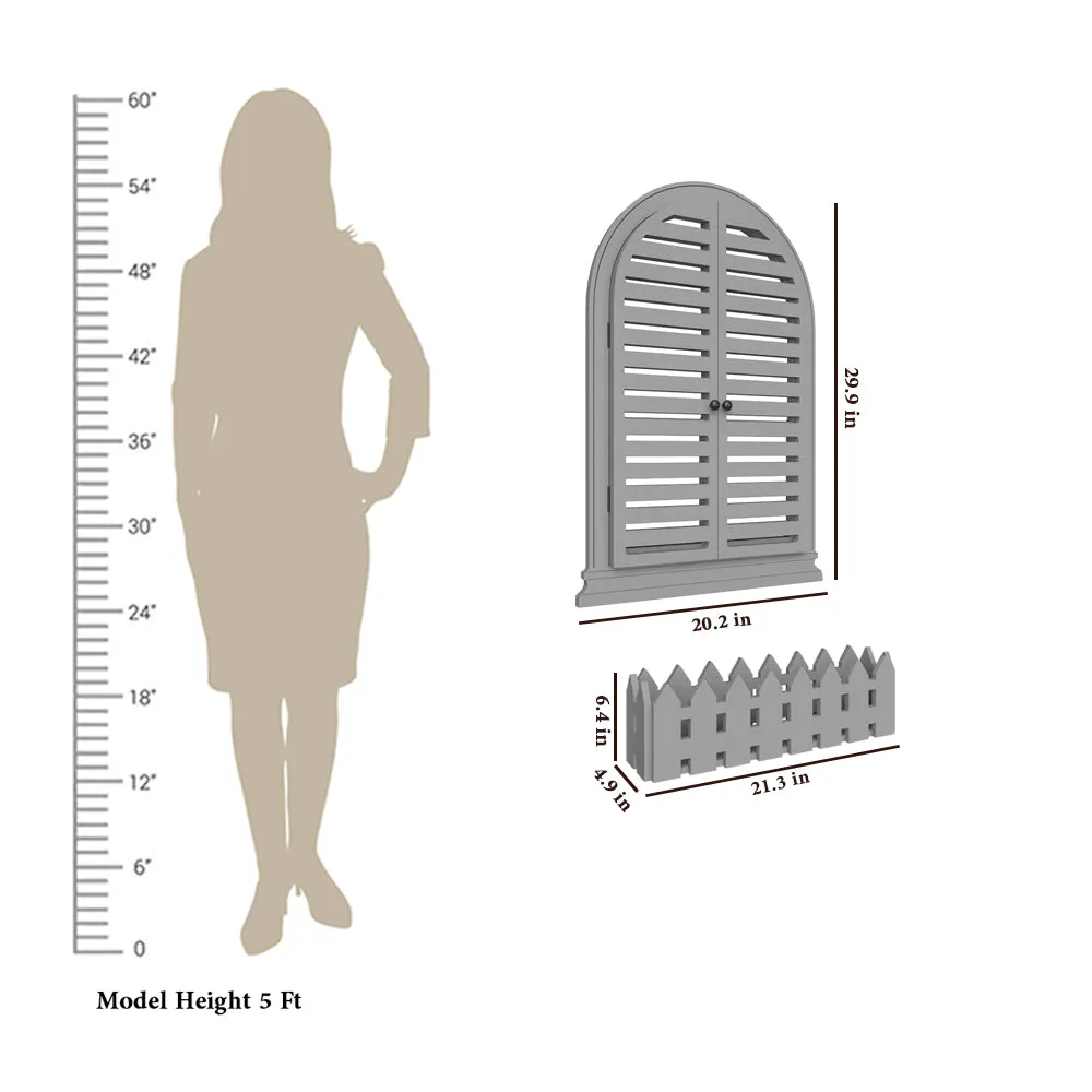 Venice Style Vintage Wooden Wall Decor / Window Frame Wall Decor White