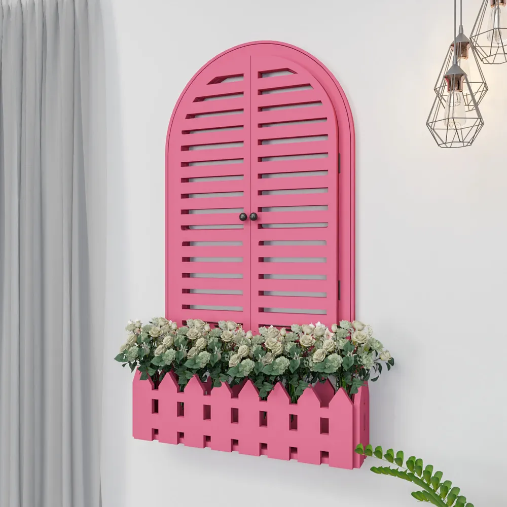 Venice Style Vintage Wooden Wall Decor / Window Frame Wall Decor White