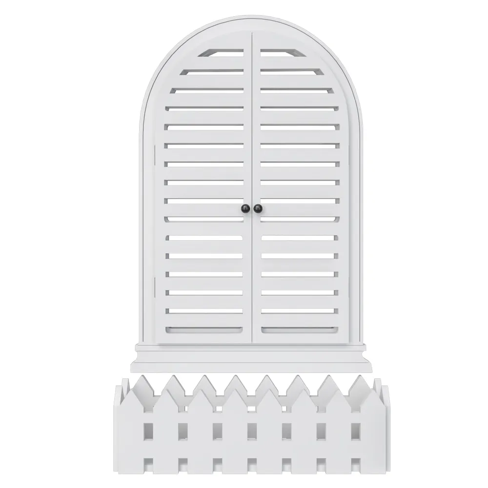 Venice Style Vintage Wooden Wall Decor / Window Frame Wall Decor White