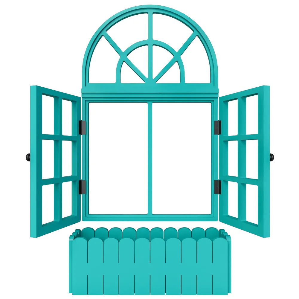 Venice Vintage Window Inspired Wooden Wall Decor / Window Frame Wall Decor White