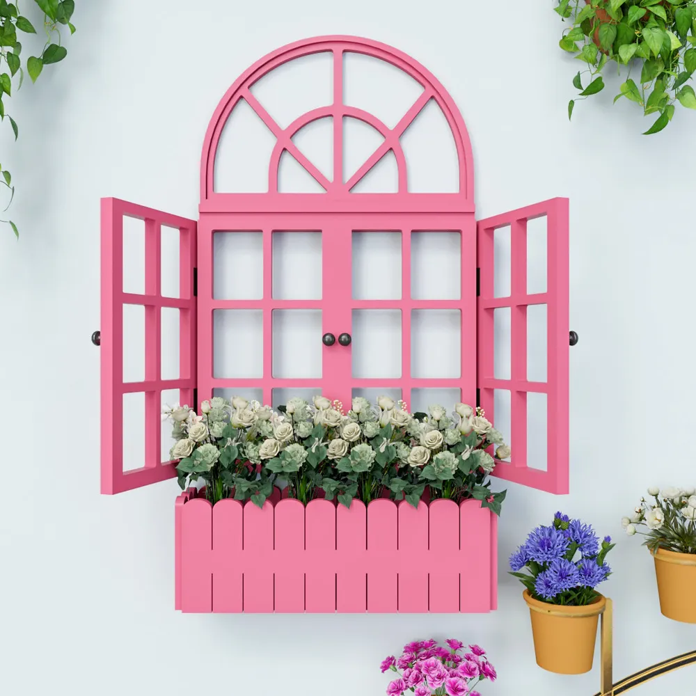 Venice Vintage Window Inspired Wooden Wall Decor / Window Frame Wall Decor White