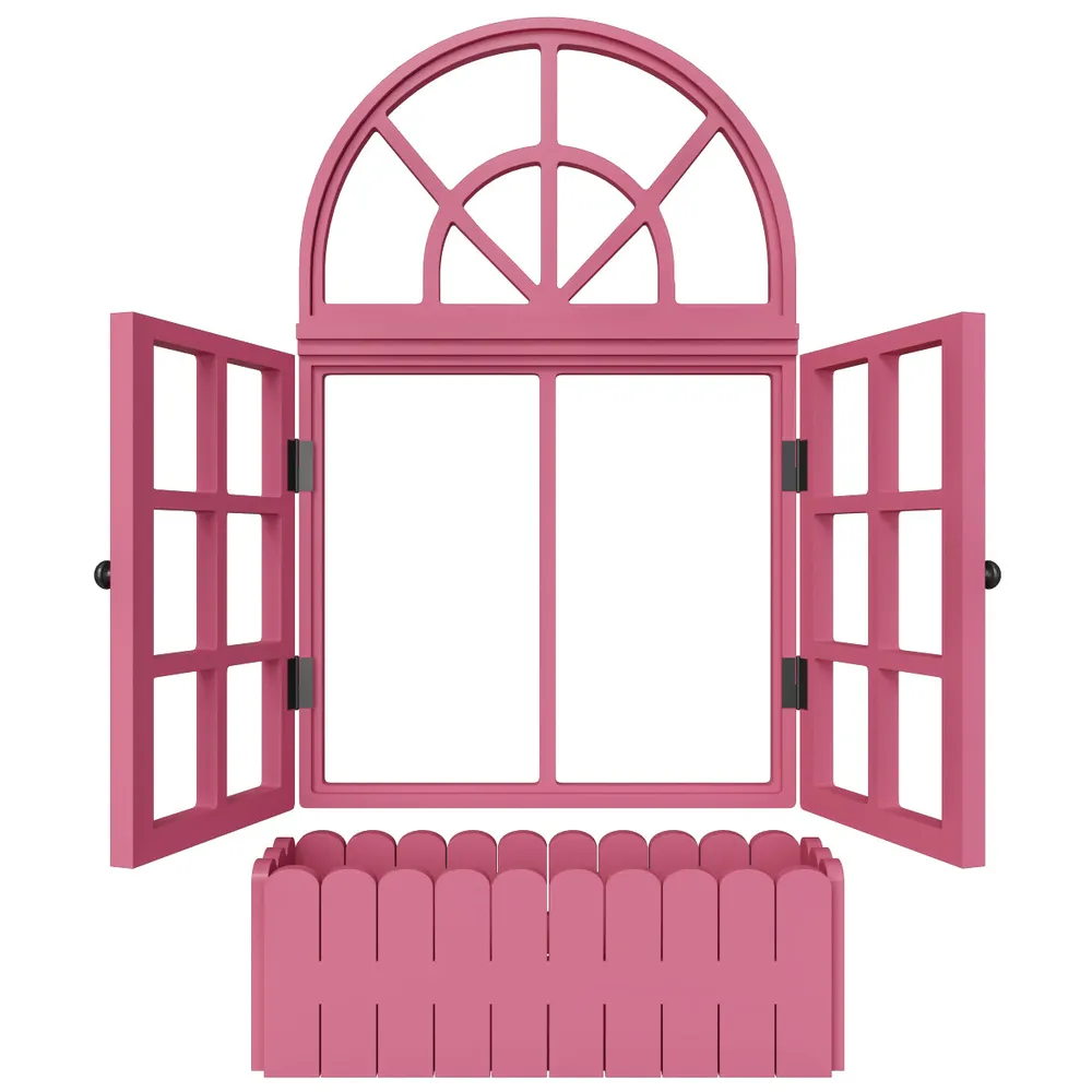 Venice Vintage Window Inspired Wooden Wall Decor / Window Frame Wall Decor White