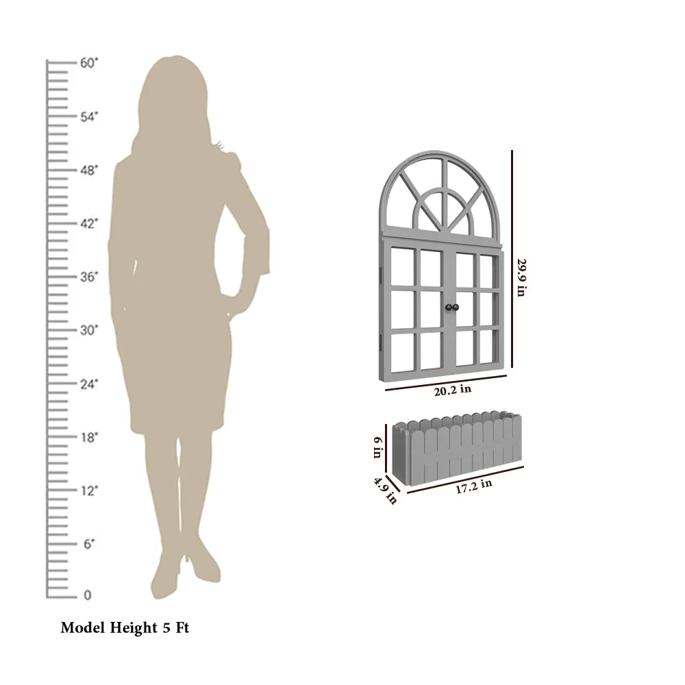 Venice Vintage Window Inspired Wooden Wall Decor / Window Frame Wall Decor White